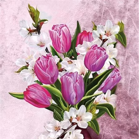 Tulpaner - Diamond Painting   - 40x30