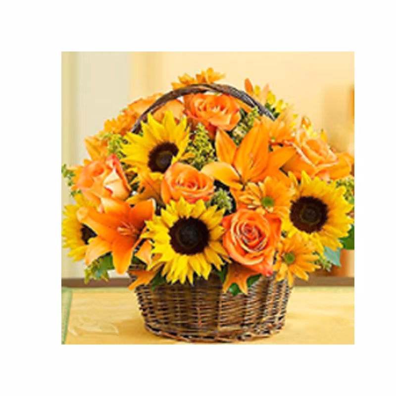 Blommor i korg - Diamond Painting   - 40x30