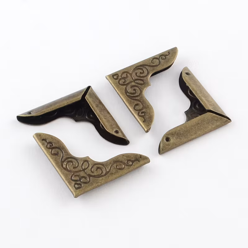 Metallhörn - antik guld - 4st