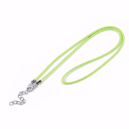 Vaxat halsband med hummer lås, lime grön