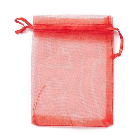 Organza / smycke påse röd ca12x9, 5-pack