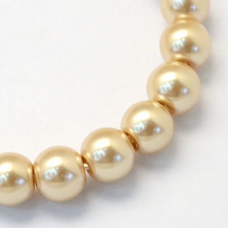 Vaxade glaspärlor - 6-7 mm - beige - 25-p
