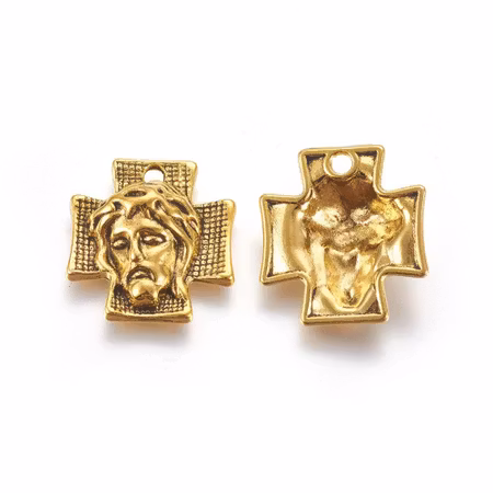 Charms - Berlock - kors Tibetansk stil - antik guld