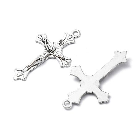 Charms - Berlock - krucifix kors - antik silver
