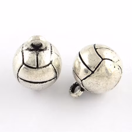 Charms - Berlock - Fotboll - antik silver