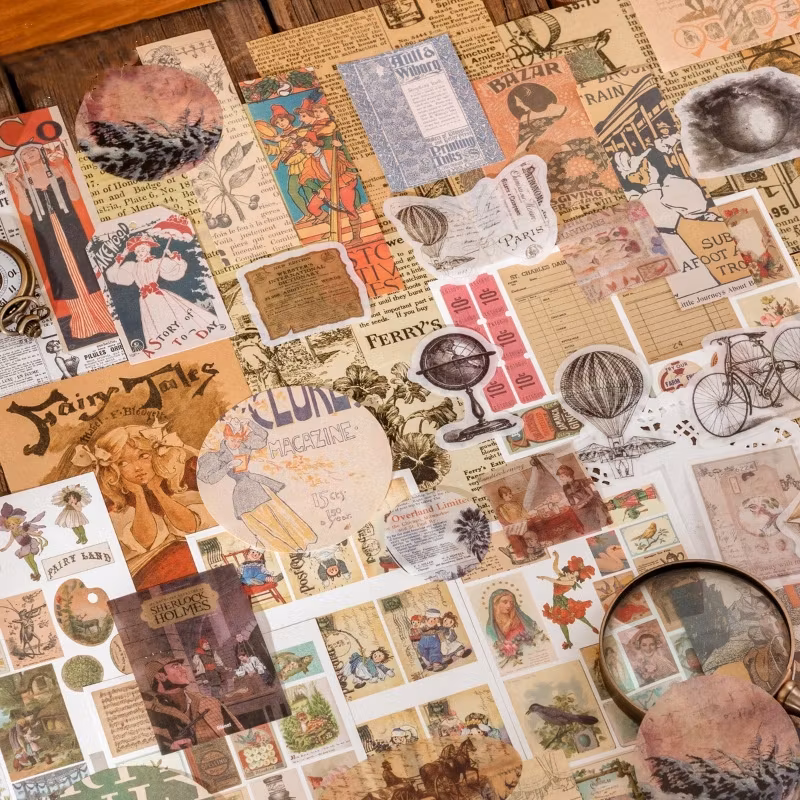 Stickers till scrapbooking - blomster mönster - 83st