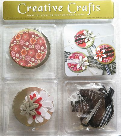 DIY tags/etiketter - runda - 6 tags