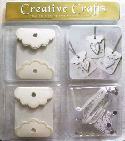 DIY tags/etiketter - hjärta - 6 tags