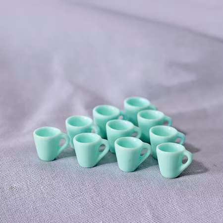 **Miniatyr** Kaffe/Te mugg - akvamarin - 1st