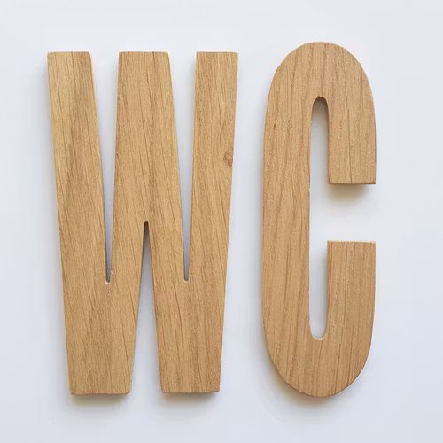 "WC" Baderomskilt