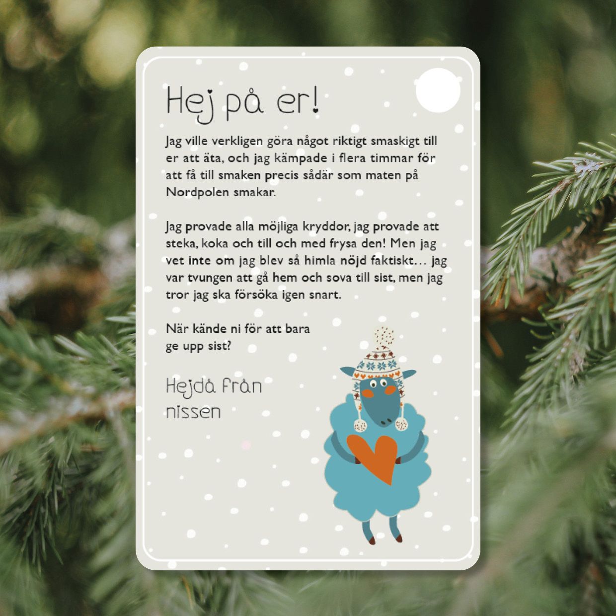 Nyfikna frågor och funderingar, 3-8 år (Tryckta nissebrev)