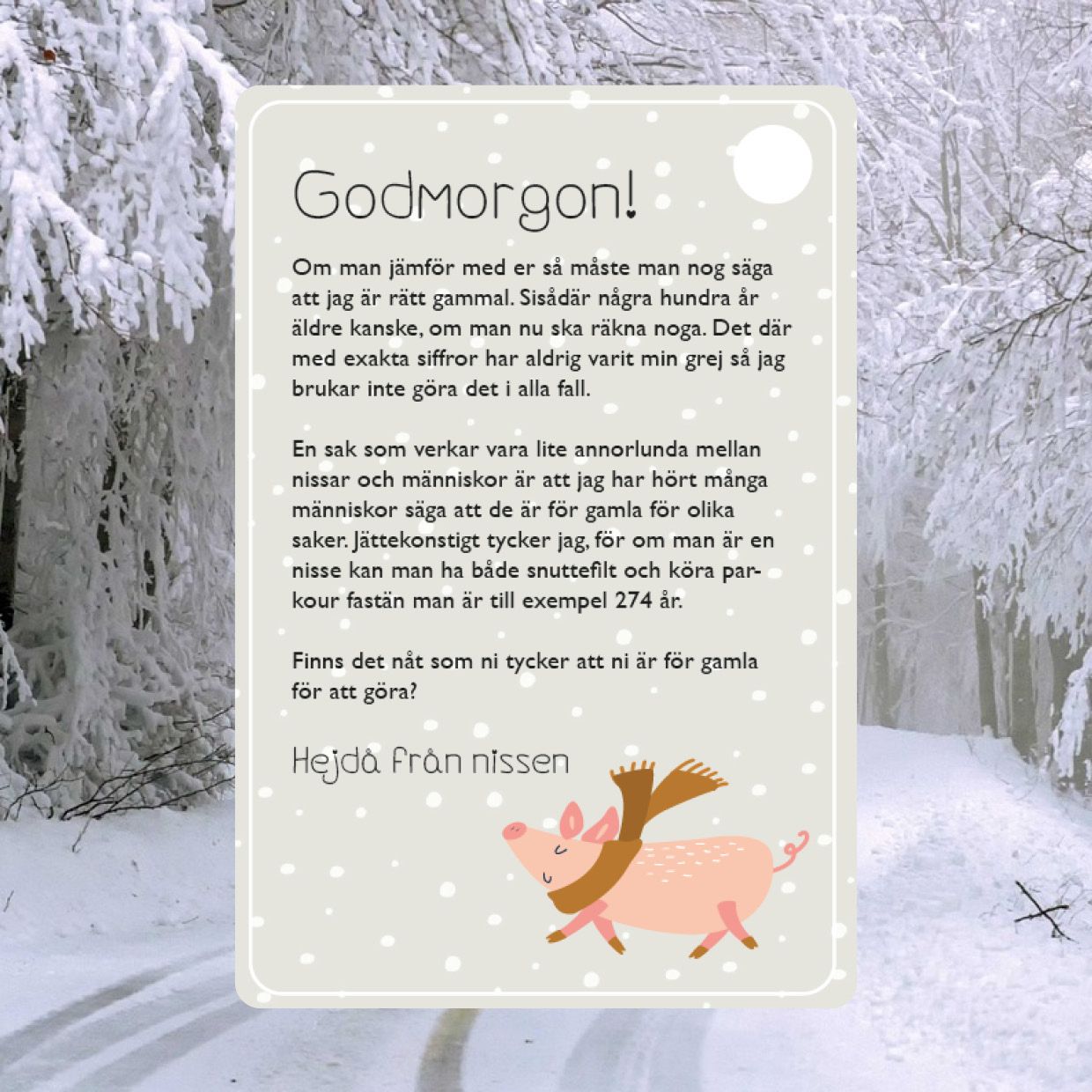 Nyfikna frågor och funderingar, 3-8 år (Tryckta nissebrev)