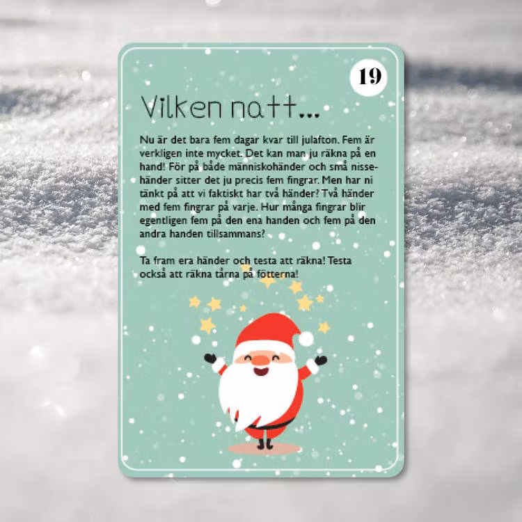 Andrahandssortering! Räkna lätt med nissen, 3-7 år (Tryckta nissebrev)