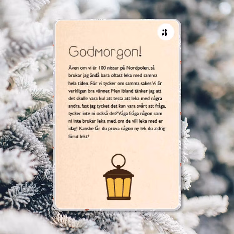 Andrahandssortering! En god gärning varje dag, 3-8 år (Tryckta nissebrev)