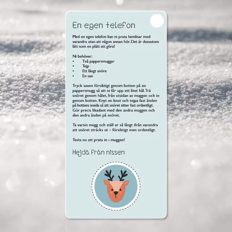 Andrahandssortering! Experimentera med nissen, 4-10 år (Tryckta nissebrev)