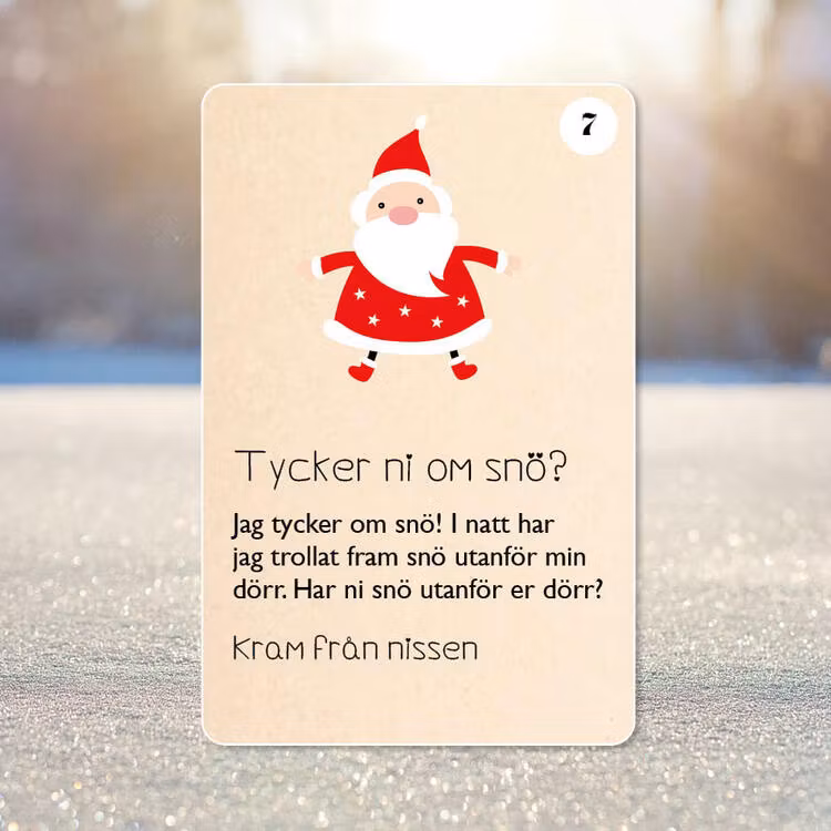 Andrahandssortering! Nissebrev för små barn, 1-3 år (Tryckta nissebrev)