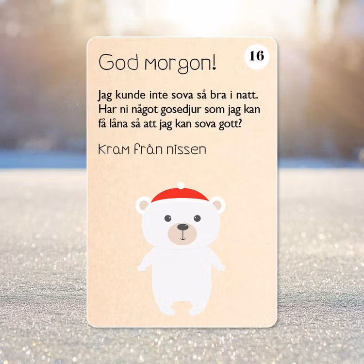 Andrahandssortering! Nissebrev för små barn, 1-3 år (Tryckta nissebrev)