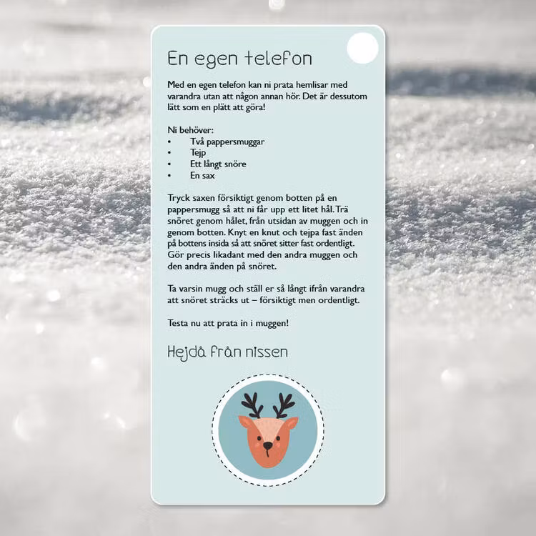 Experimentera med nissen, 4-10 år (Tryckta nissebrev)