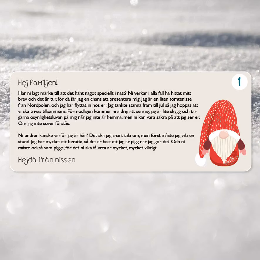 Julmysteriet, 5-10 år (Tryckta nissebrev)