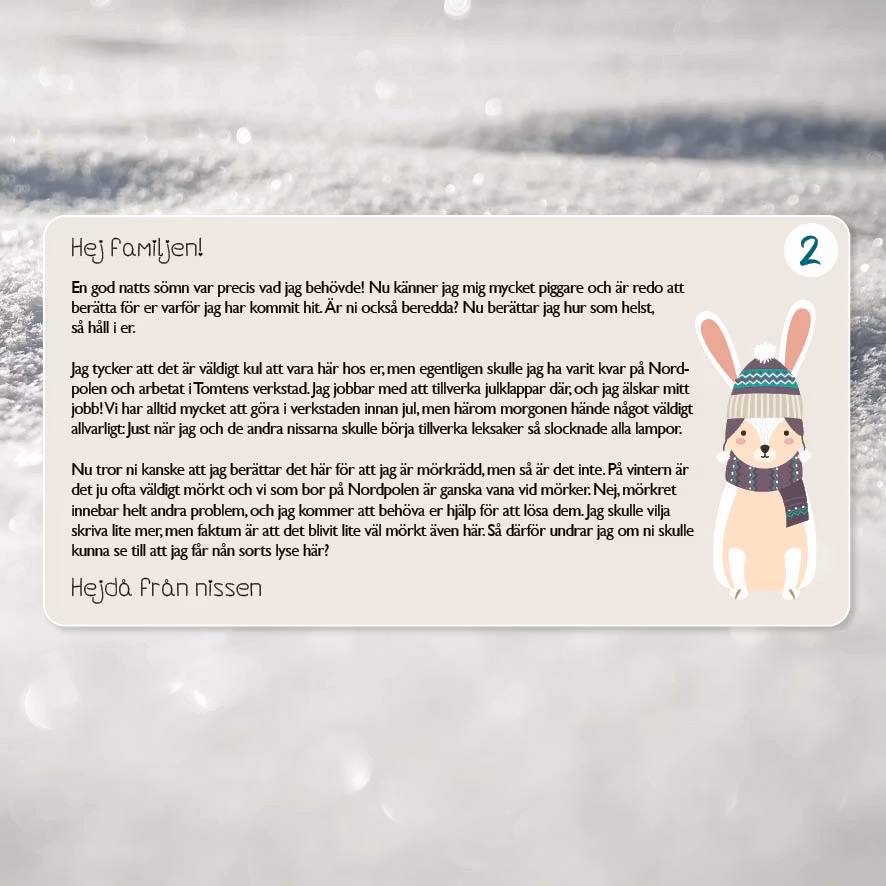 Julmysteriet, 5-10 år (Tryckta nissebrev)