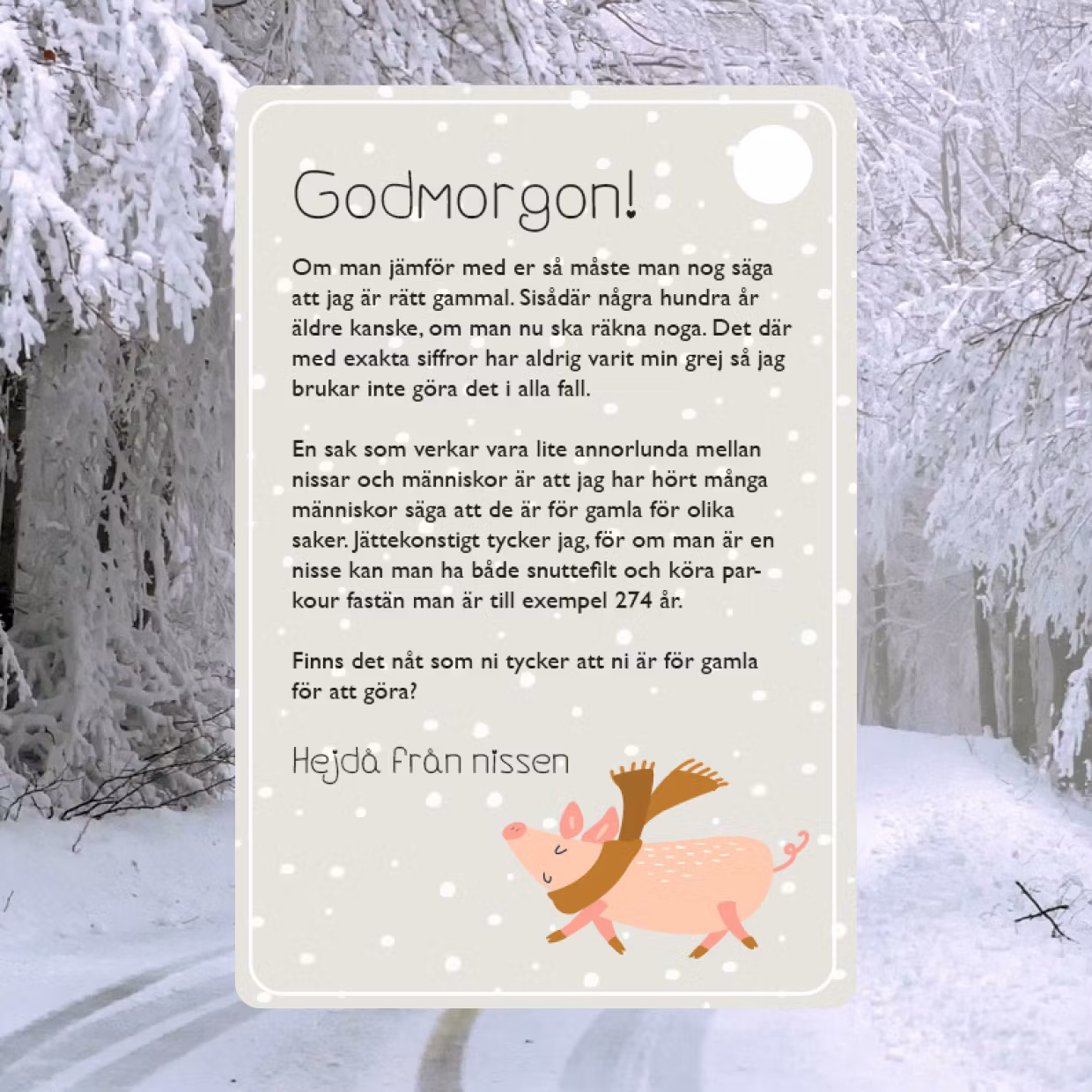 Nyfikna frågor och funderingar - 3-8 år (Tryckta nissebrev)