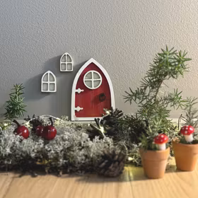 Nissedörr och fönster, röd