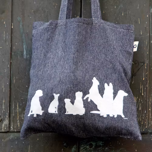 HUNDAR PÅ RAD – tygkasse (mindre storlek)