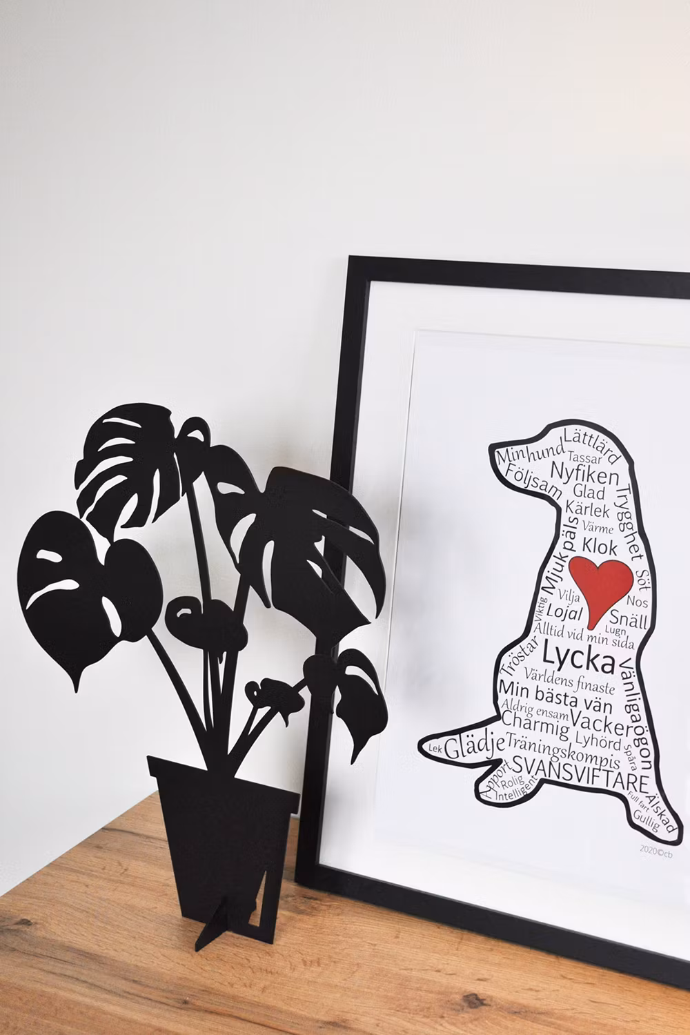 MONSTERA – växt i svart plåt