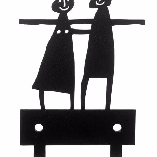 HÄNGARE i svart plåt – par