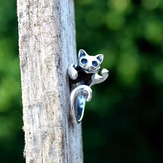 Sigge katt - Underbar, rejäl silverring