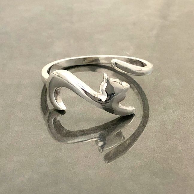 Eddie - Ställbar kattring i silver