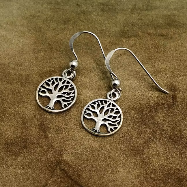 Livets träd - Nätta silverörhängen