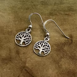 Livets träd - Nätta silverörhängen