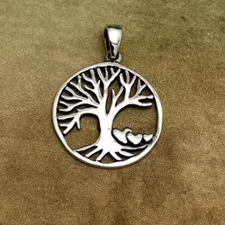 Livets träd - Hänge med tre små hjärtan