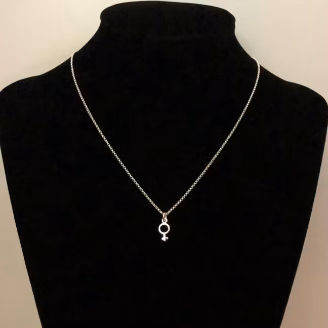 Venus - Silverhalsband liten kvinnosymbol