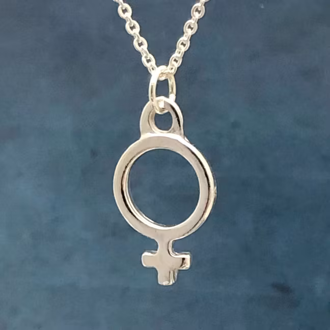 Venus - Silverhalsband stor kvinnosymbol