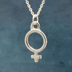 Venus - Silverhalsband stor kvinnosymbol