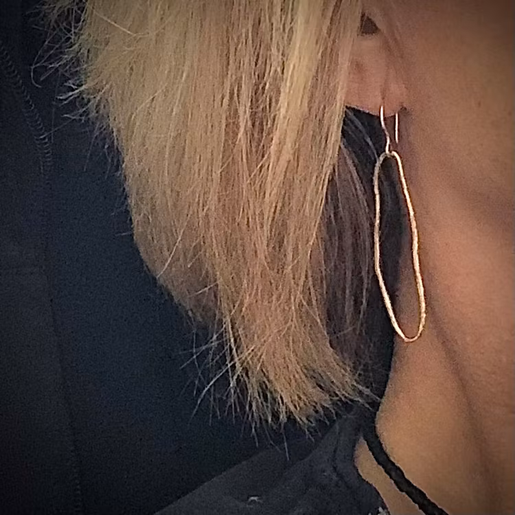 Marta - Silverörhängen i ovala former