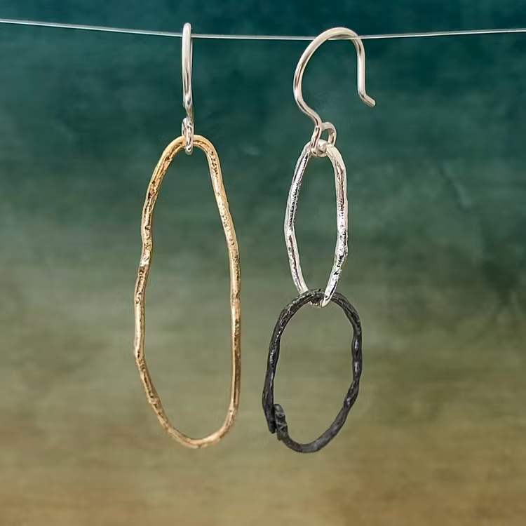 Marta - Silverörhängen i ovala former