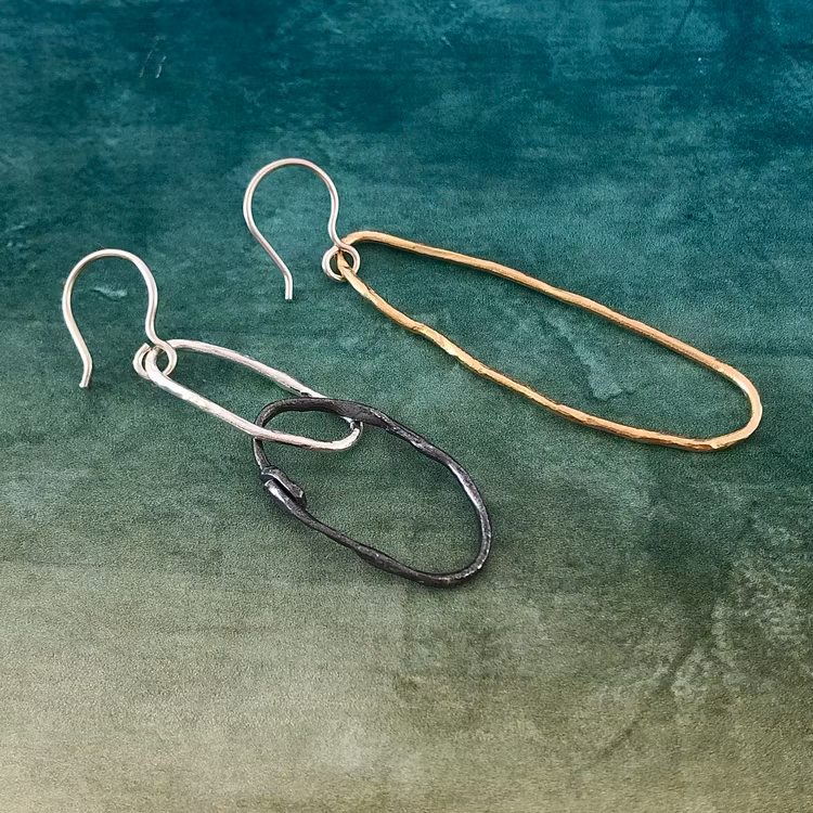 Marta - Silverörhängen i ovala former