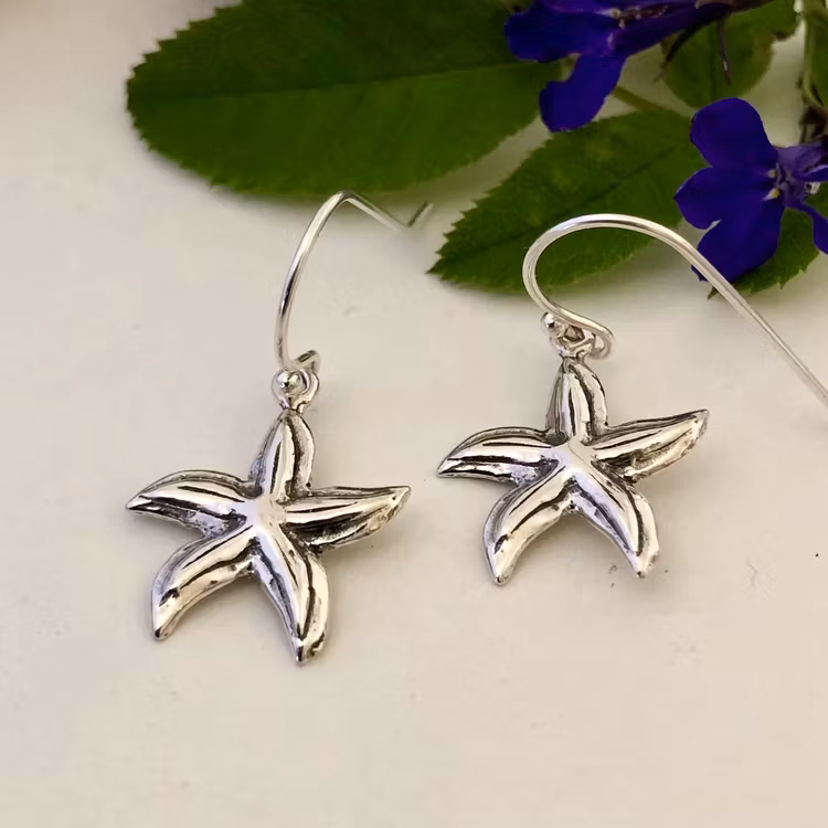 Starfish - Örhängen i silver