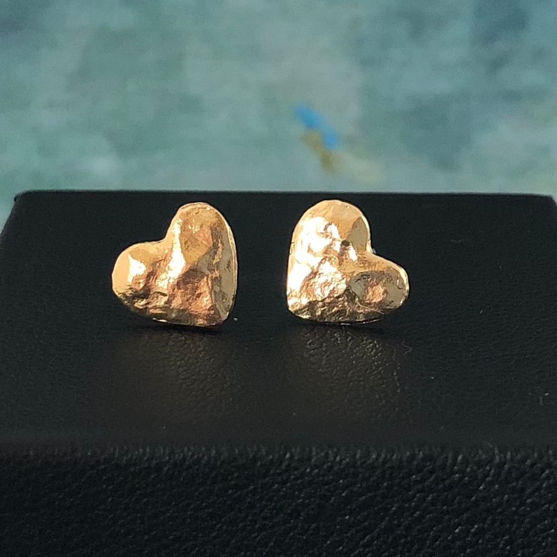 Guldhjärta - Örhängen i silver med guldplätering
