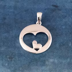 Adina - Fint hjärthänge i silver