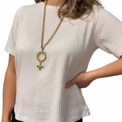 Venus halsband i guldpläterat stål - 7 cm