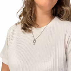 Venus halsband i stål - Hänge 2,5 cm