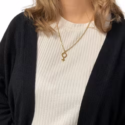 Venus halsband i guldpläterat stål - 2,5 cm