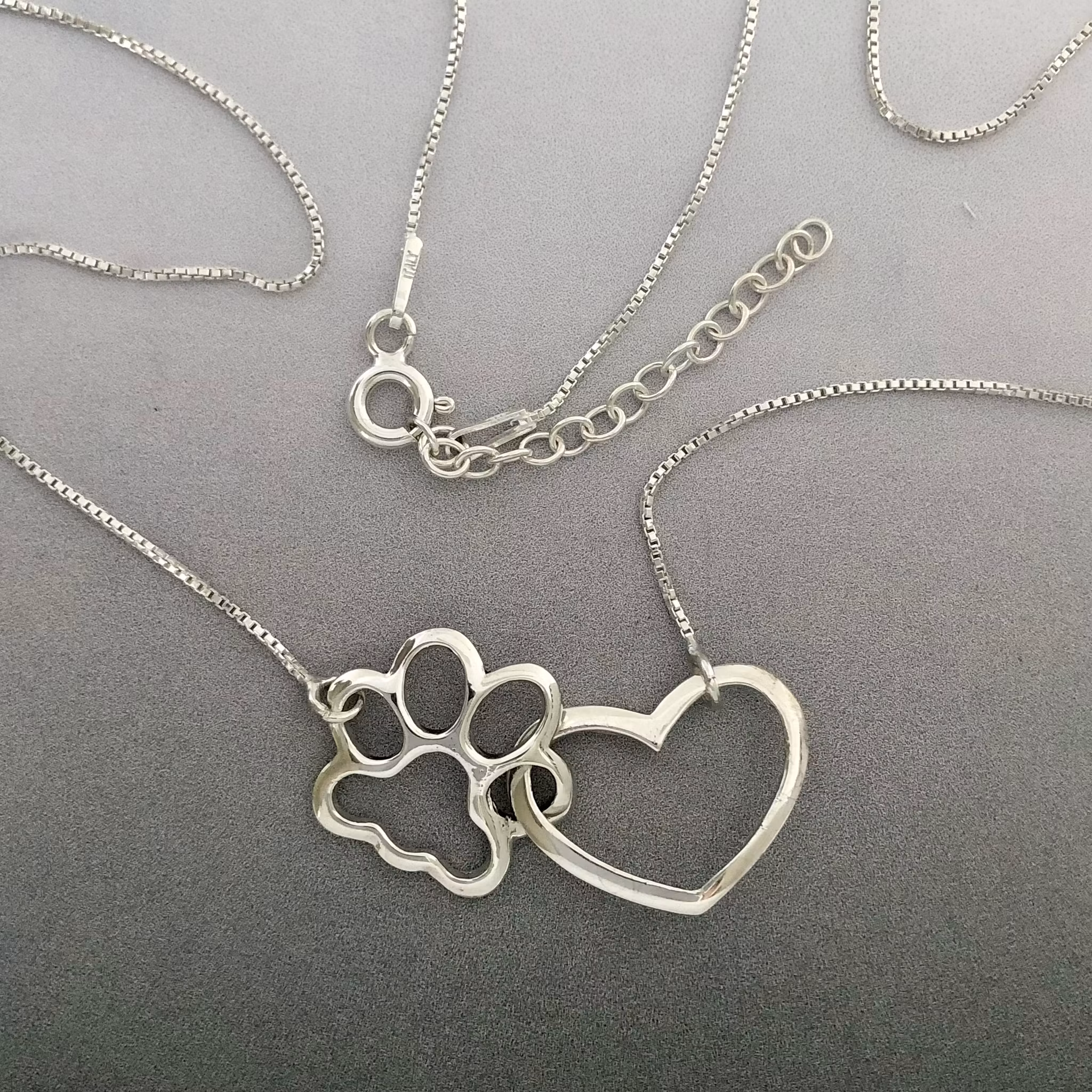 Tass och Hjärta - Silverhalsband