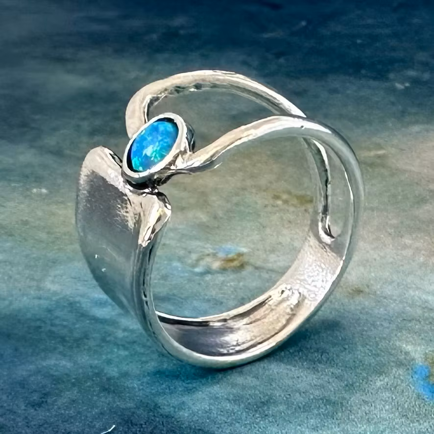 Angelica - Vacker silverring med opal