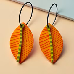 Örhängen Alm  - orange