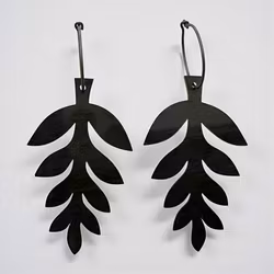 Svarta löv - Stora läckra örhängen